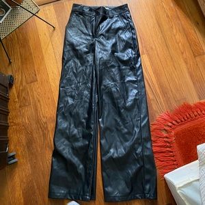 Top shop wide faux leather pants
